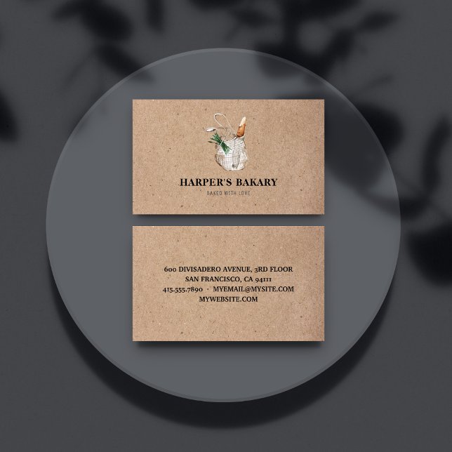 Kraft Fresh Bakery Professional Logo Business Card (Creator Uploaded)