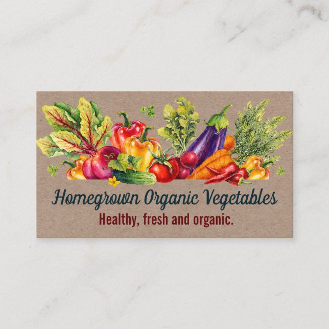 Kraft Fresh Vegetable Homegrown Business Card (Front)