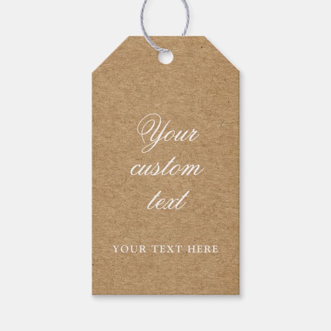 Kraft Gift Tag - Custom text (Front)