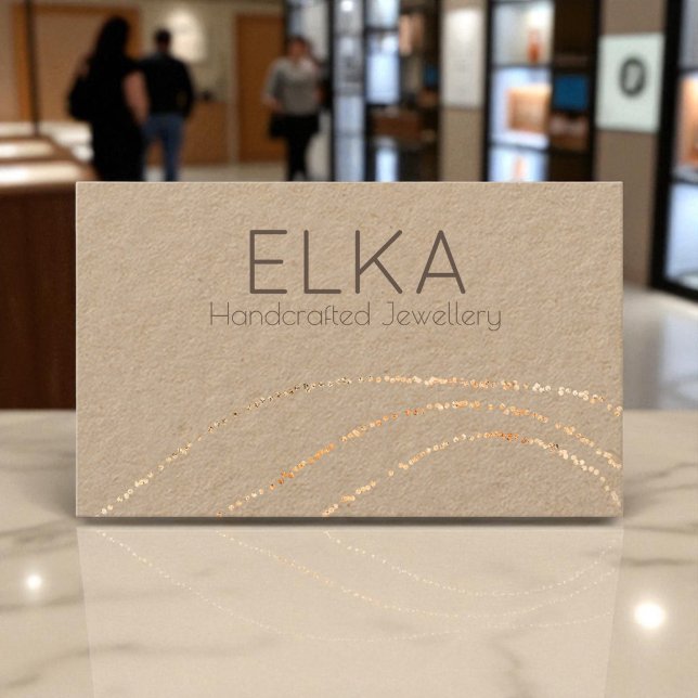 Kraft Gold Dots Designer Business Card (Creator Uploaded)