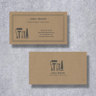 Kraft Handyman & Home Repair Service Business Card