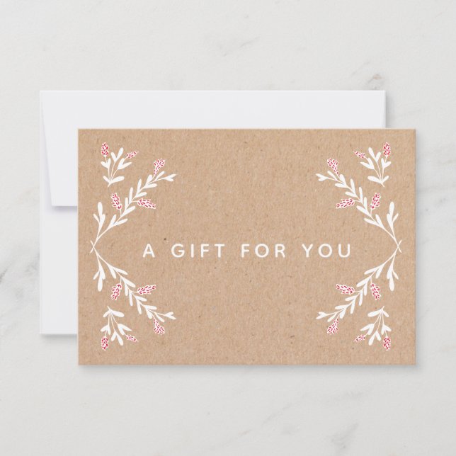 Kraft Holiday Gift Certificate (Front)