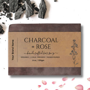 Kraft Homemade Soap wrap Label with logo Invitation Belly Band