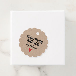 Kraft Homemade With Love Heart Gift Tags