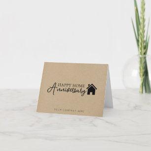 Kraft House Script Home Anniversary Card
