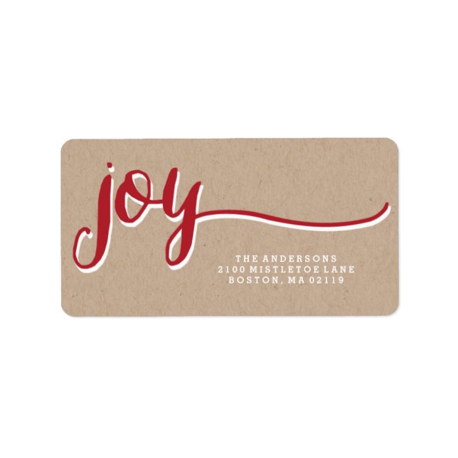 Kraft Joy | Holiday Address Labels (Front)