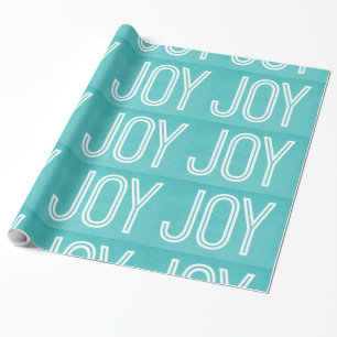 Kraft Joy Wrapping Paper, Aqua Paper