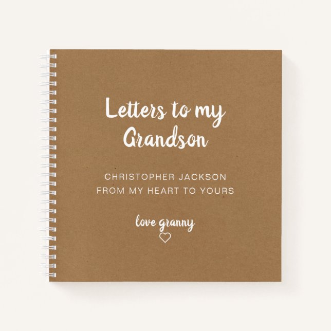 Kraft Letters to My Grandson Keepsake Journal (Front)
