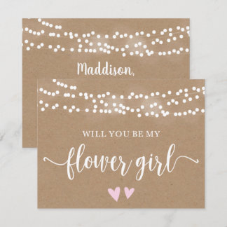 Kraft Lights Will You Be My Flower Girl Card