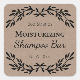Kraft Minimalist DIY Solid Shampoo Bar Labels