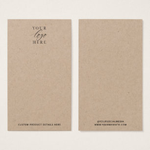 Kraft Modern Minimalist Custom Logo Hang Tags