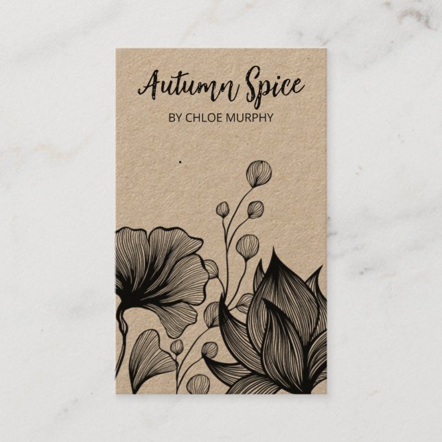 Kraft Nature Earring Display Cards (Front)