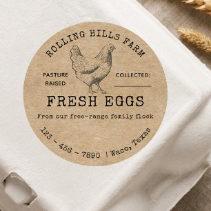 Kraft Pape Farm Fresh Hen Egg Carton Label