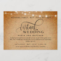 Kraft Paper and Lights, Online Virtual Wedding