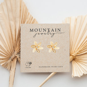 Kraft Paper Bold Font Typography Earring Holder