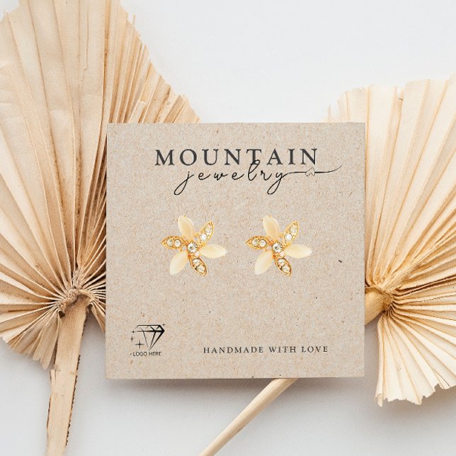 Kraft Paper Bold Font Typography Earring Holder (Kraft Paper Bold Font Typography Earring Holder)