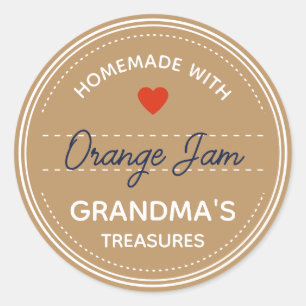 Kraft Paper Brown Jar Labels Handwritten Script 