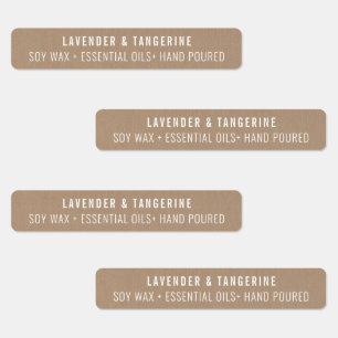 Kraft Paper Candle Tamper-proof Seal Labels