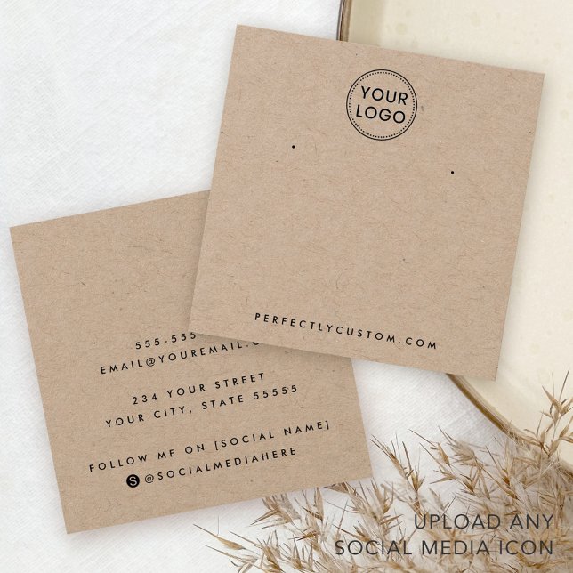 Kraft paper custom logo earring display card (Kraft paper custom logo earring display card)