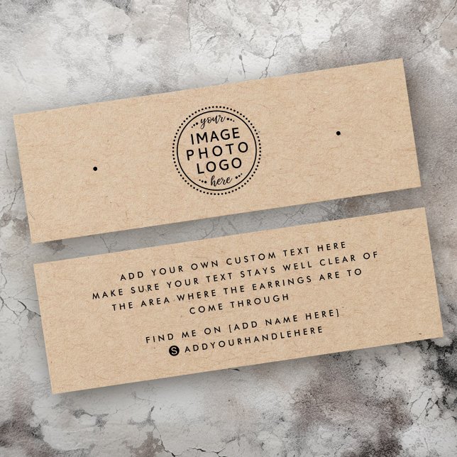 Kraft paper custom logo stud earring display card (Kraft paper custom logo stud earring display card)