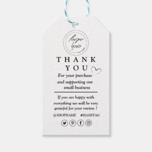 Kraft paper custom logo thank you for Gift Tag