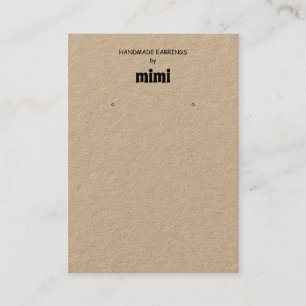 Kraft Paper Earring Display Business Card
