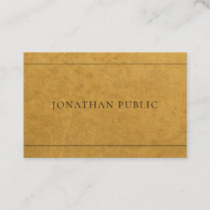 Kraft Paper Effect Tasteful Professional Design Business Card