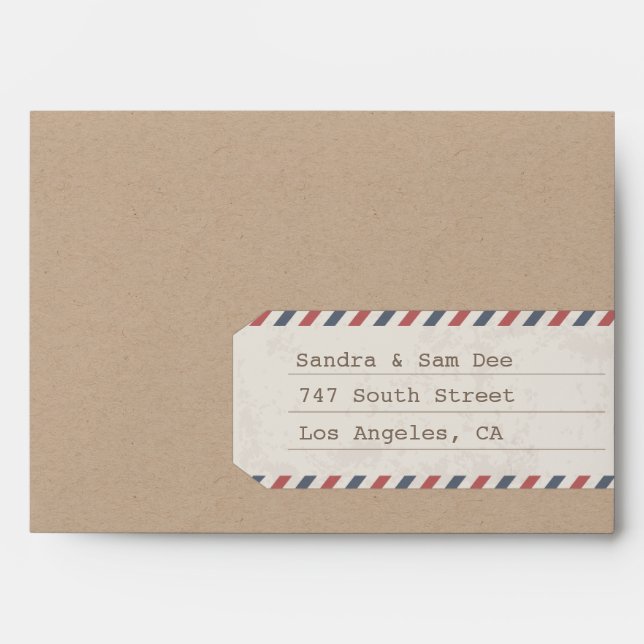 Kraft Paper Envelope Worldmap inside (Front)