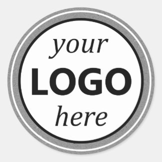 Kraft Paper Grey Your Circle Logo Image Sticker