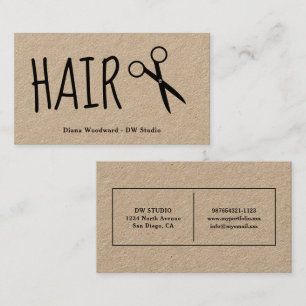 Kraft Paper Hairdressers Business Card