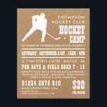 Kraft Paper, Hockey Camp Advertising Flyer<br><div class="desc">Kraft Paper,  Hockey Camp Advertising Flyers By The Business Card Store.</div>