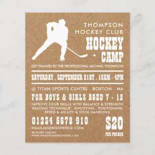 Kraft Paper, Hockey Camp Advertising Flyer