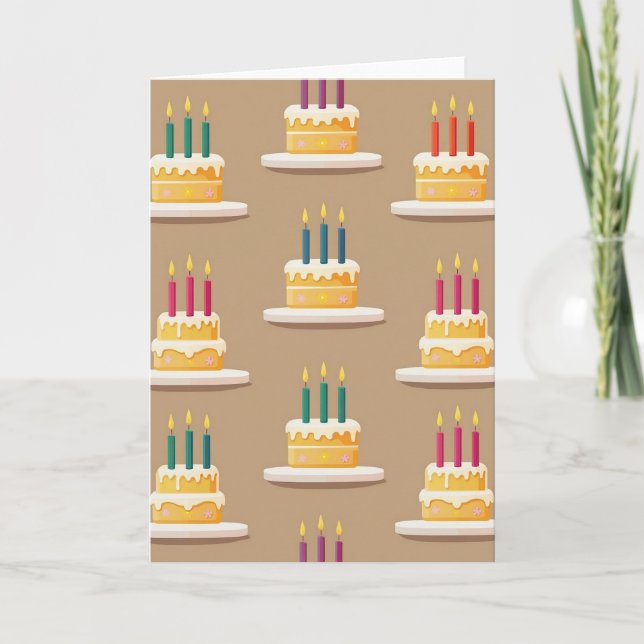 Kraft Paper Joyful Cakes Card (Front)