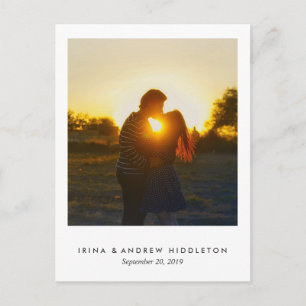 Kraft Paper Love And Thanks Script Photo Postcard