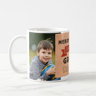 Kraft Paper Photo Best Grandpa Christmas Mug