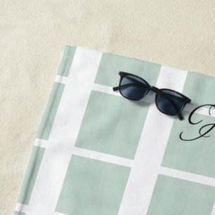 Kraft Paper Script Wedding Return Address Beach Towel