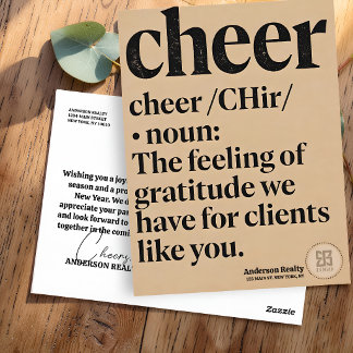 Kraft Paper Style Corporate Business Round Logo Postcard