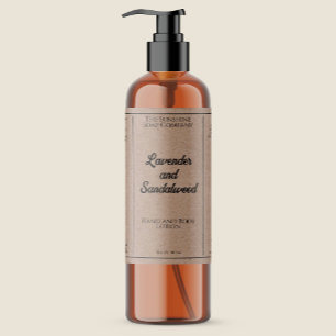 Kraft paper style cosmetics bottle label