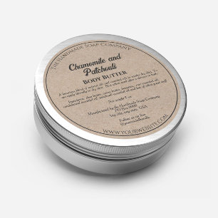 Kraft Paper Style Cosmetics Jar Label