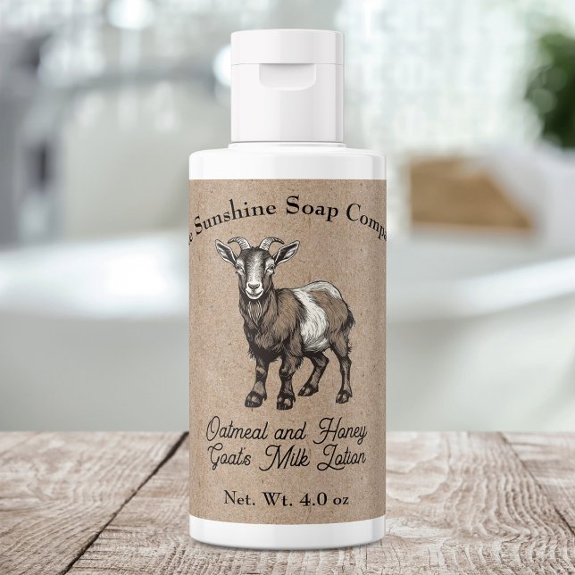 Kraft paper style Goat's Milk Cosmetics Label (Creator Uploaded)