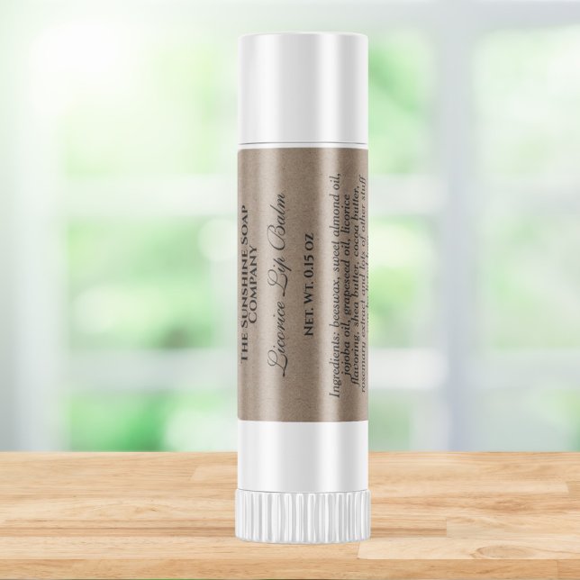 Kraft paper style lip balm tube label  (Creator Uploaded)