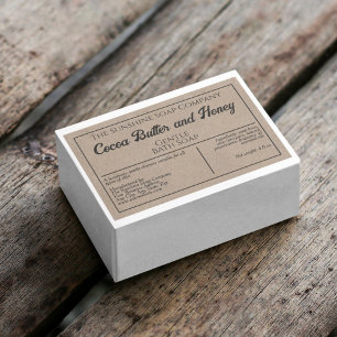 Kraft paper style waterproof soap box label