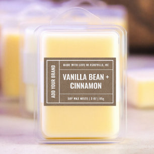 Kraft Paper Wax Melt Minimalist Modern 3x2" Label