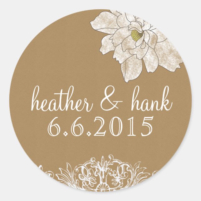 Kraft Paper Wedding : Stickers (Front)