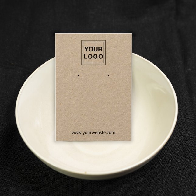 Kraft Personalized Logo Earring Display Cards (Creator Uploaded)
