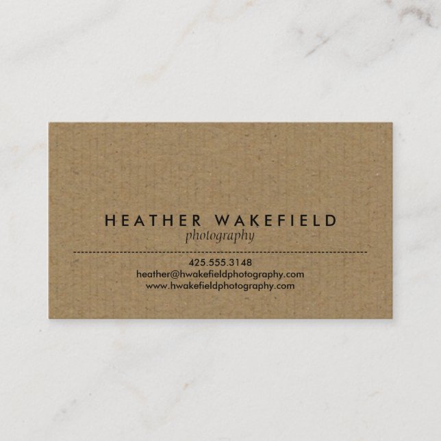Kraft & Photo Calling Card (Front)