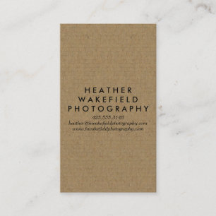 Kraft & Photo Calling Card