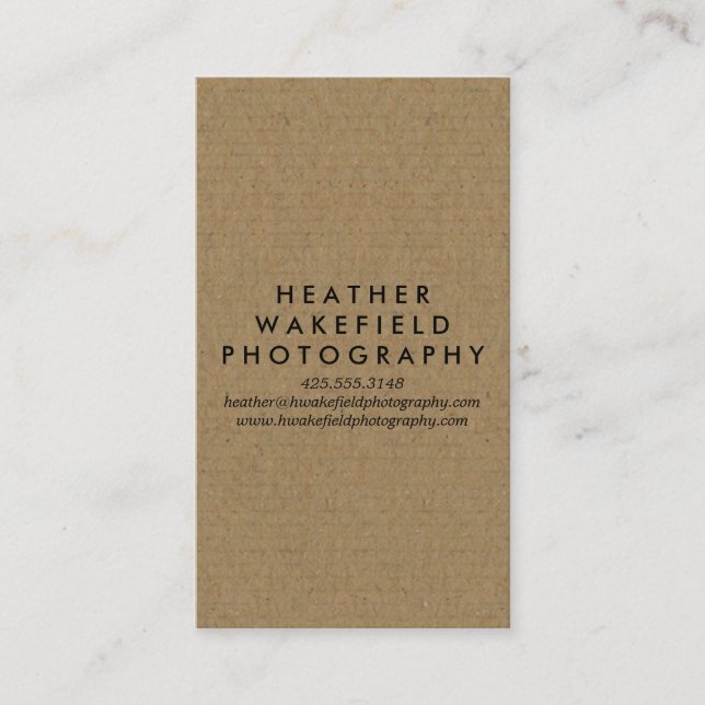 Kraft & Photo Calling Card (Front)