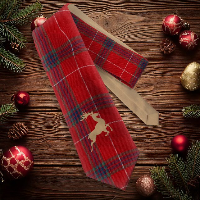 Kraft Reindeer Tartan Red ID589 Tie (Creator Uploaded)