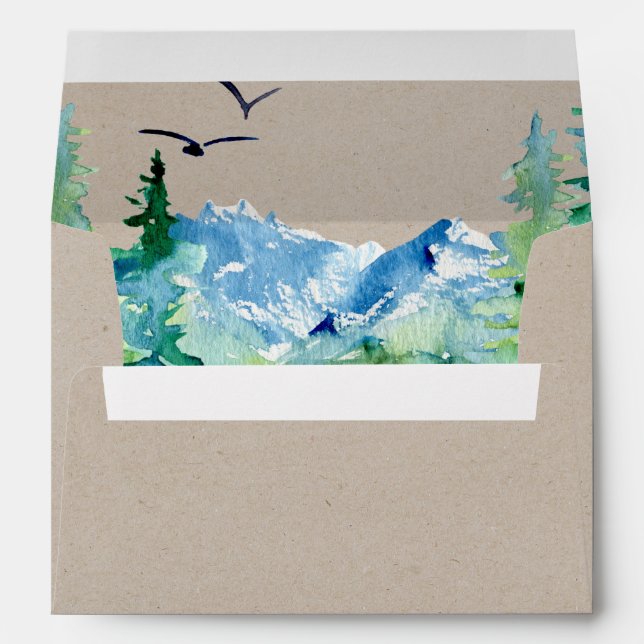 Kraft Rocky Mountain Destination Wedding Envelope (Back (Bottom))
